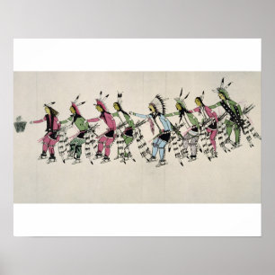 Öffentlicher Tanz zu Ehren des Kriegers He Dog (Ti Poster