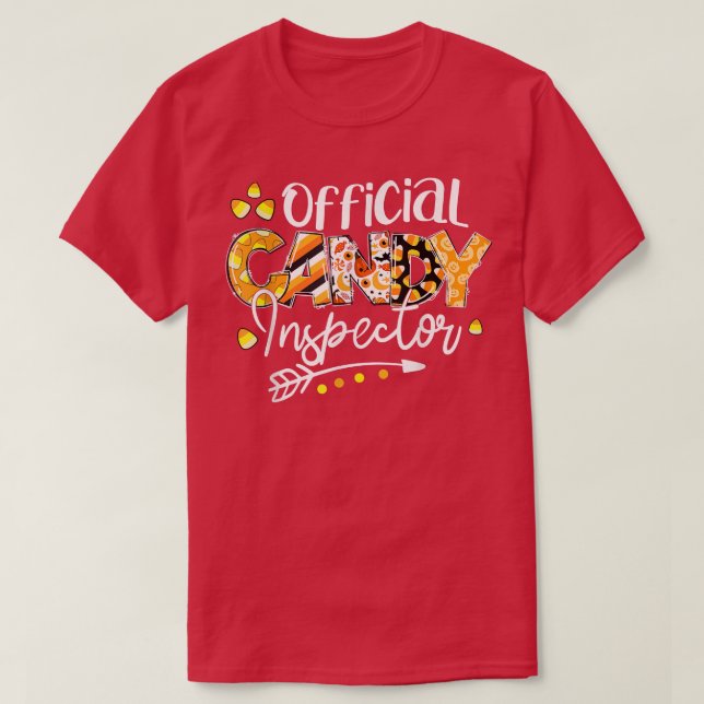 Offical Candy Inspector Candy Corn Kids Halloween  T-Shirt (Design vorne)