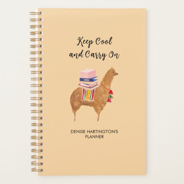 Office Alpaca Llama Funny Inspiration Personal Planer (Vorderseite)
