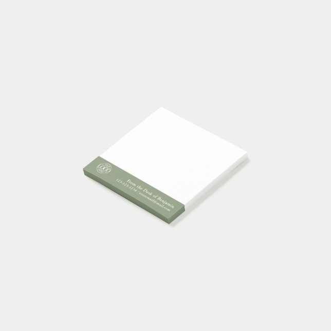 Office benutzerdefiniertes modernes einfaches Logo Post-it Klebezettel (angewinkelt)
