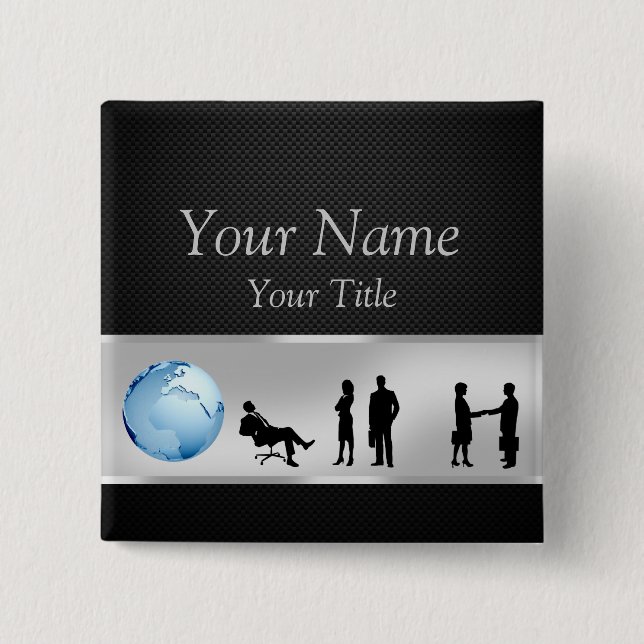 Office Business People World Globe - Schaltfläche Button (Vorderseite)