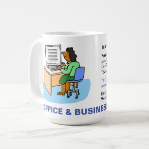 Office & Business Services mit asiatischen Frauen. Kaffeetasse