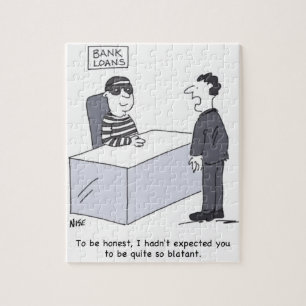 Office-Cartoon des Bankleiters Puzzle