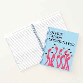 Office Chaos Coordinator Funny Flamingos Notizbuch