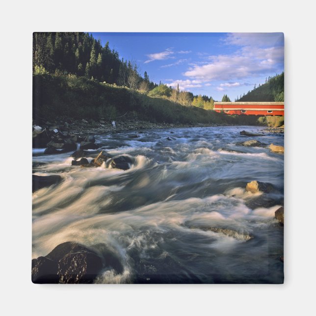 Office Covered Bridge, die längste in Oregon Magnet (Vorne)