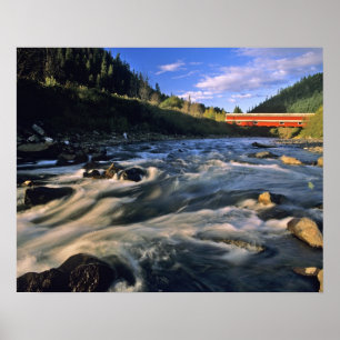 Office Covered Bridge ist die längste in Oregon Poster