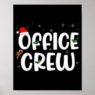 Office Crew - Weihnachtsfeier Weihnachtsmannmütze Poster