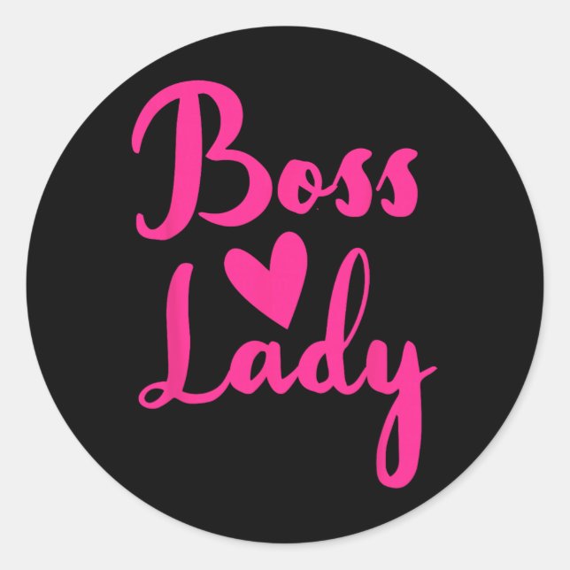 Office Employee Bosses Day Female Boss Ceo Manager Runder Aufkleber (Vorderseite)