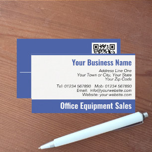 Office Equipment Sales QR Code Business Card Visitenkarte