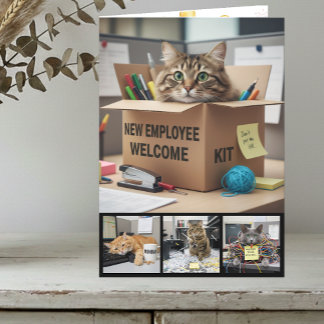 Office Fun Cats Photo Card, Business Cat Karte