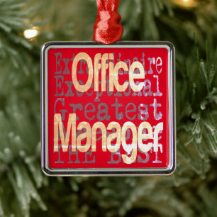 Office Manager Extraordinator Ornament Aus Metall