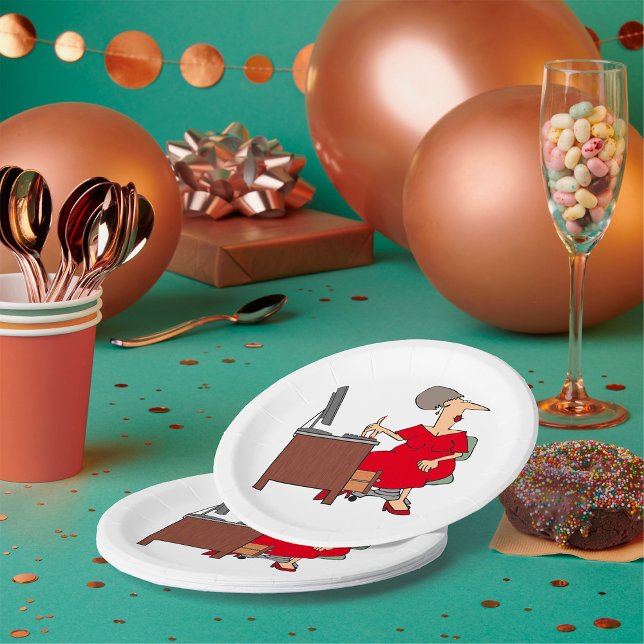 Office-Mitarbeiterin Pappteller (Von Creator hochgeladen)