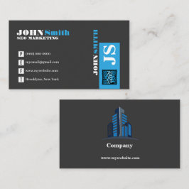 Office Modern Business Trendlogo Schwarz Visitenkarte