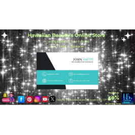 Office Modern Turquoise Four Choice Logo QR Code Visitenkarte