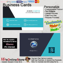 Office Modern Turquoise Four Choice Logo QR Code Visitenkarte