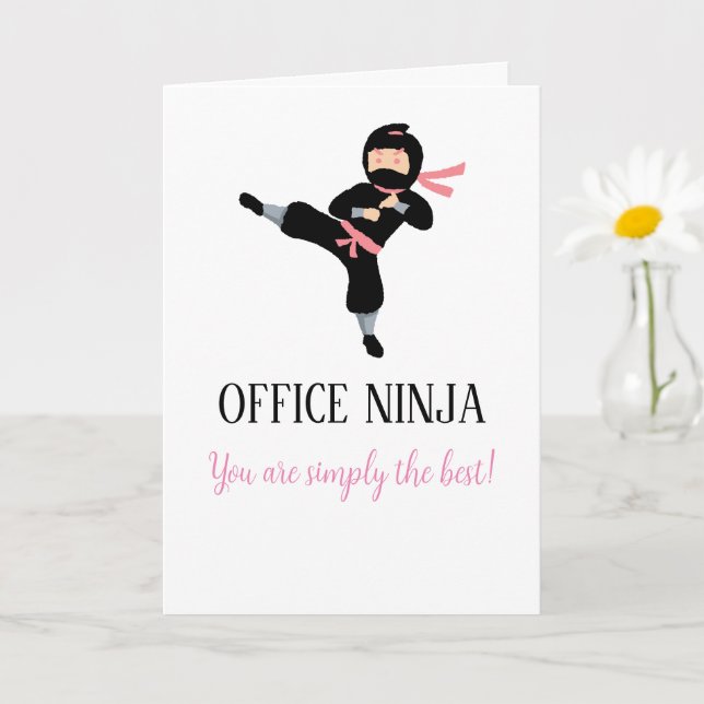Office Ninja Administrative Appreciation Day Card Karte (Kleine Pflanze)