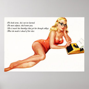 Office Pinup Girl Poster