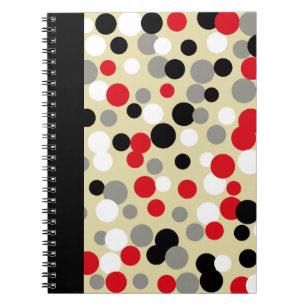 Office Red Black School Journal Notebook Geschenk Notizblock