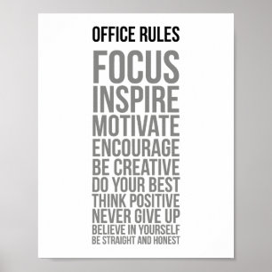 Office-Regeln Poster