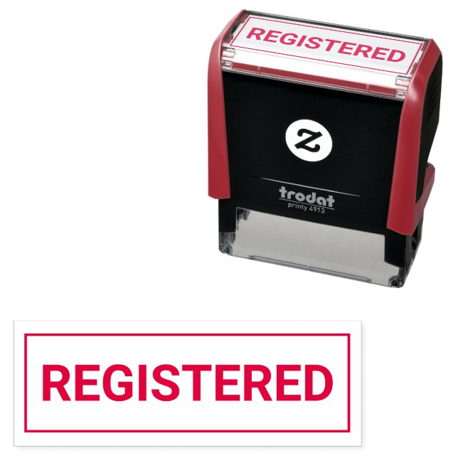 Office-REGISTRIERTE E-Mail-Briefmarke Permastempel (Beispiel)