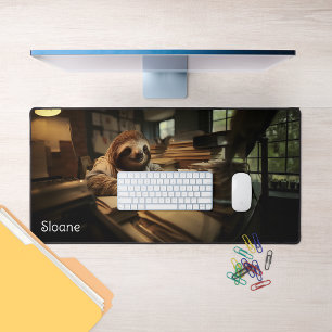 Office Sloth Personalisiert Schreibtischunterlage