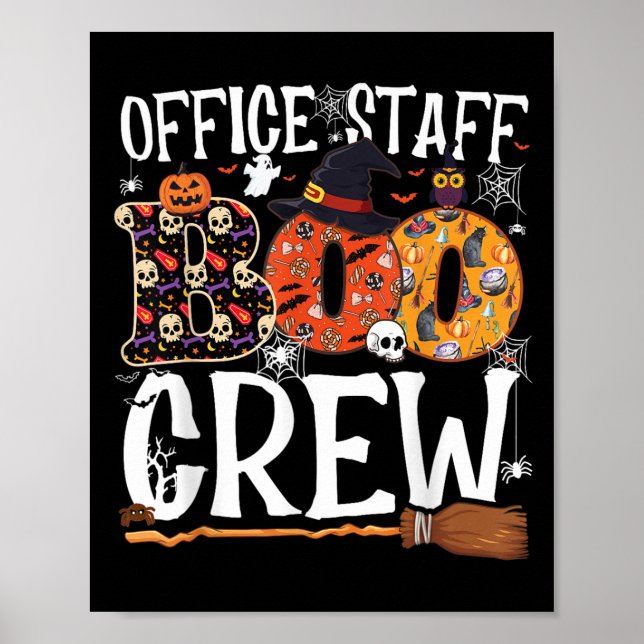 Office Staff Boo Crew Funny Halloween Matching Cos Poster (Vorne)
