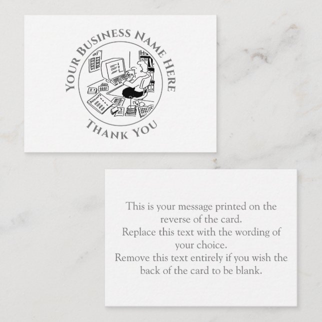 Office-Support - Dankeschön Karte (Vorne/Hinten)