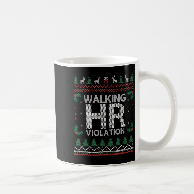 Office Ugly Christmas Funny Walking Hr Violation W Kaffeetasse (Rechts)