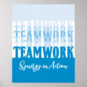 Office-Verlobung für motivierend Teamarbeit Poster