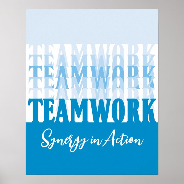 Office-Verlobung für motivierend Teamarbeit Poster (Vorne)