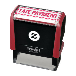 OFFICE VERSPÄTETE ZAHLUNG SELBSTINKENDE BRIEFMARKE PERMASTEMPEL