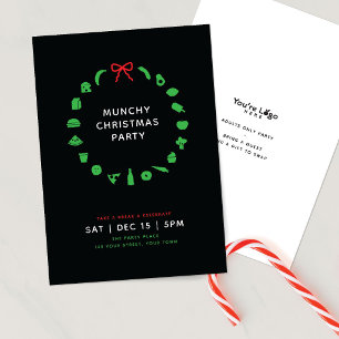 Office-Weihnachtsfeier Festlicher Lebensmittel-I Einladung