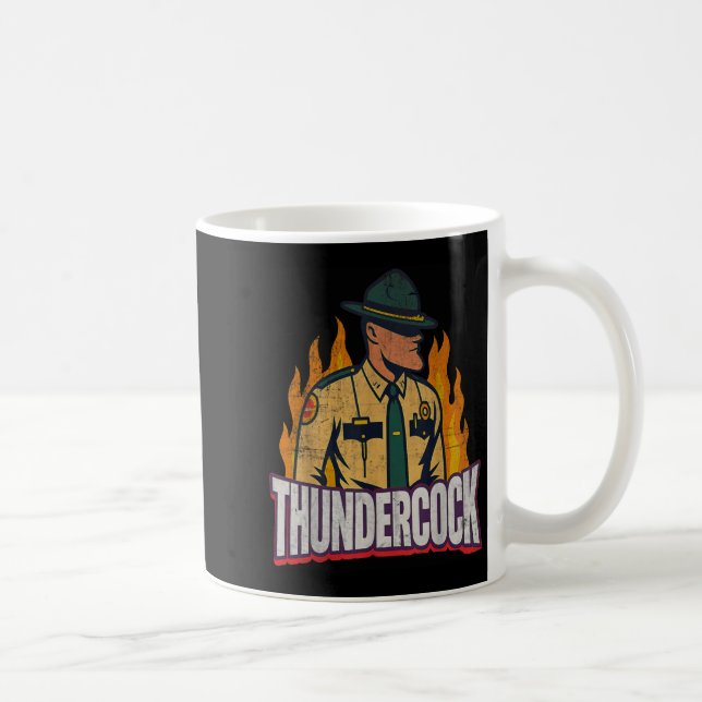 Officer Sergeant Cius Thunder Bodycam Funny Meme  Kaffeetasse (Rechts)