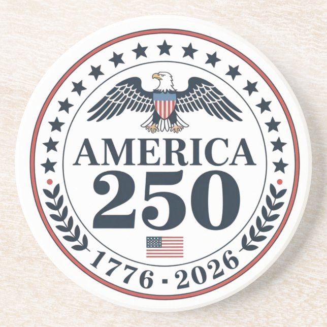 Official America 250th Anniversary Commemorative Getränkeuntersetzer (Vorne)