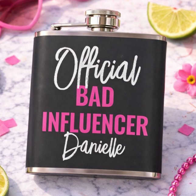 Official Bad Influence Custom Bachelorette Party Flachmann (Von Creator hochgeladen)