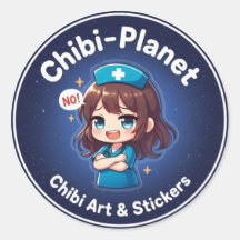 Official Chibi-Planet Logo:  Sassy Nursing Sticker