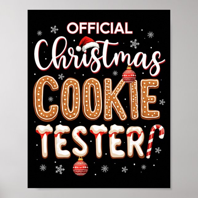Official Christmas Cookie Tester Taster King Crew  Poster (Vorne)