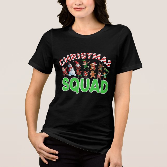 Official Christmas Squad Member | Funny Festive Ty Tri-Blend Shirt (Vorderseite)