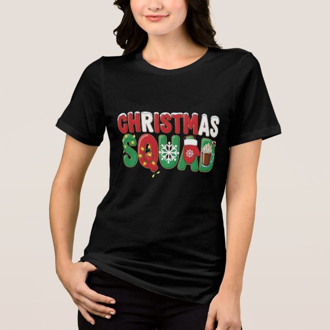 Official Christmas Squad Member | Funny Festive Ty Tri-Blend Shirt (Vorderseite)