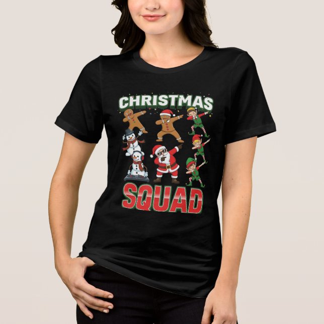 Official Christmas Squad Member | Funny Festive Ty Tri-Blend Shirt (Vorderseite)