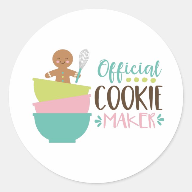 Official Cookie Maker Runder Aufkleber (Vorderseite)