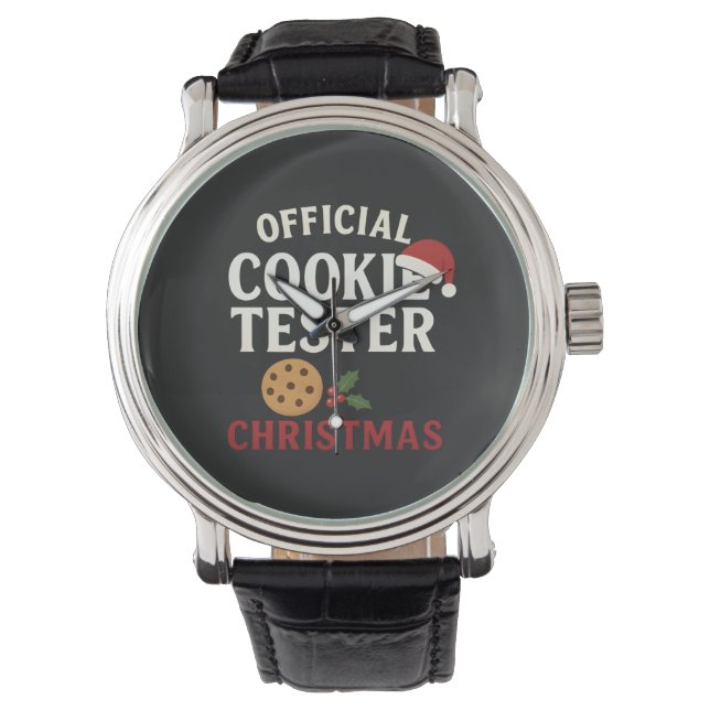 Official Cookie Tester Christmas Tee Armbanduhr (Vorderseite)