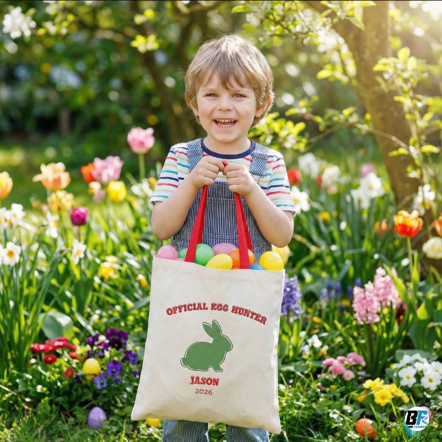 Official Egg Hunter Personalized Green Bunny Easte Tragetasche (Von Creator hochgeladen)