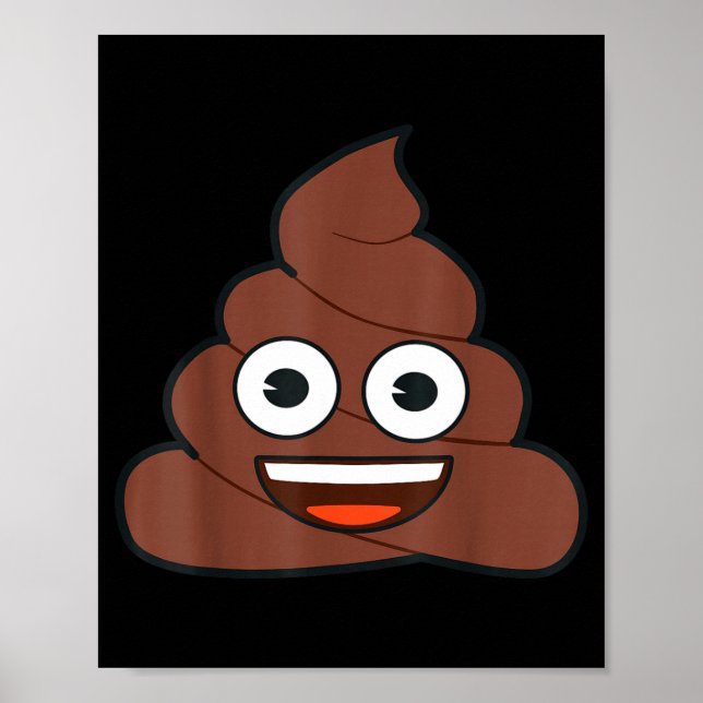 Official Emoji Poop Happy Yellow Smile Face  Poster (Vorne)