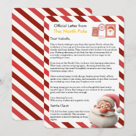 Official Letter from the North Pole for Kids Feiertagskarte