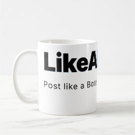 Official LikeABoss.fun Minimalist Logo Mug Kaffeetasse