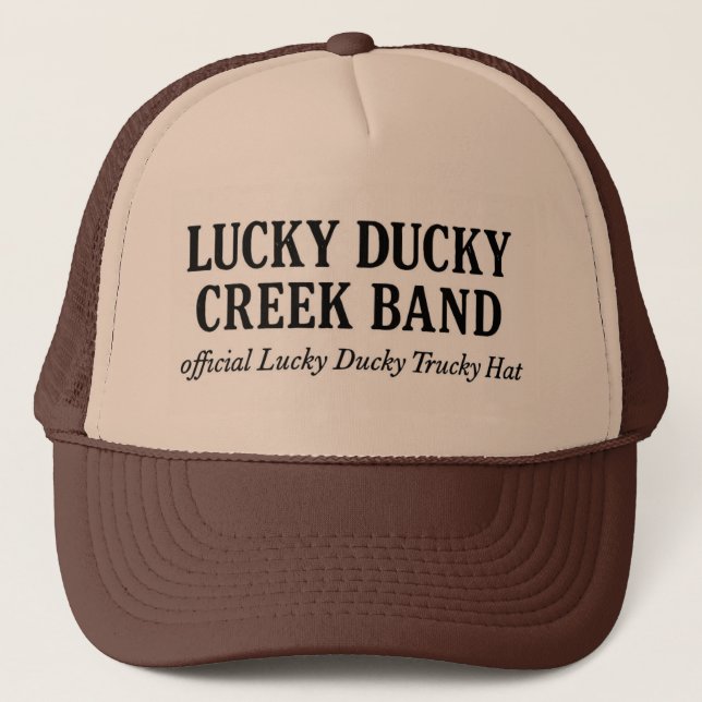 Official Lucky Ducky Trucky Hat-Words only Truckerkappe (Vorderseite)