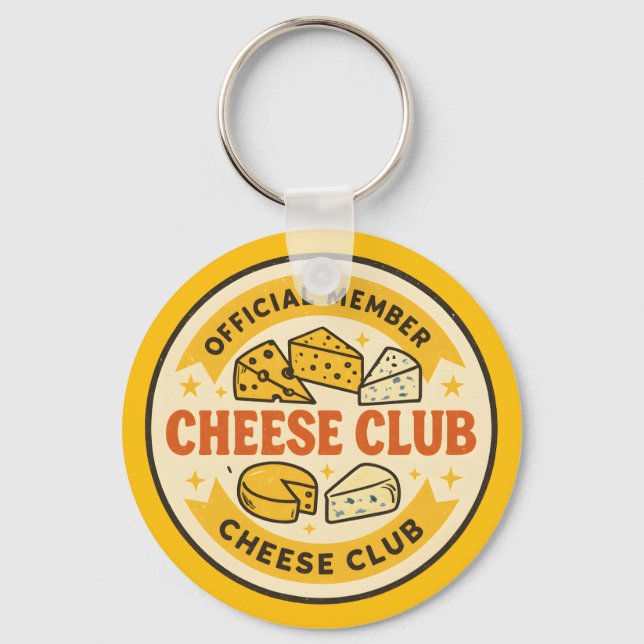 Official Member of the Cheese Club Funny gift Schlüsselanhänger (Vorderseite)