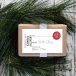 Official Santa Claus Gift Present From North Pole  Rechteckiger Aufkleber<br><div class="desc">An official Santa Claus Gift from the North Pole. This design is a cute way to surprise your little ones during the festive Christmas season.</div>