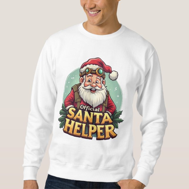 Official Santa Helper Sweatshirt Funny Christmas (Vorderseite)
